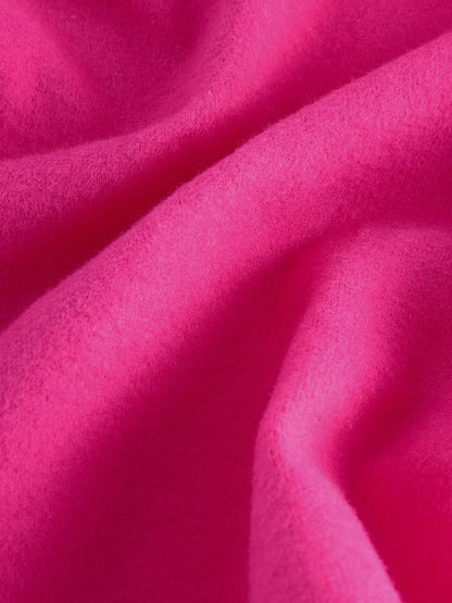 |Girl| Blusa De Gola Alta Manga Comprida Rosa Brilhante (3 meses a 7 anos)