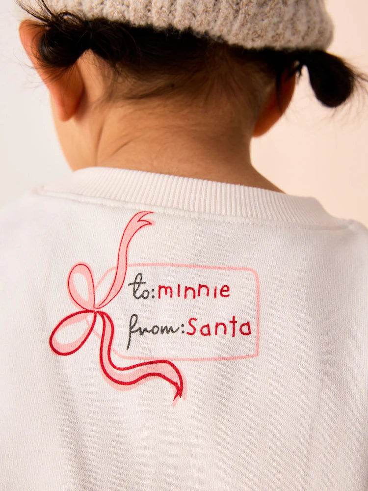 |Girl| Conjunto De Blusa e Calça Flare De Manga Comprida Minnie Mouse Cru/Vermelho (3 meses a 7 anos)