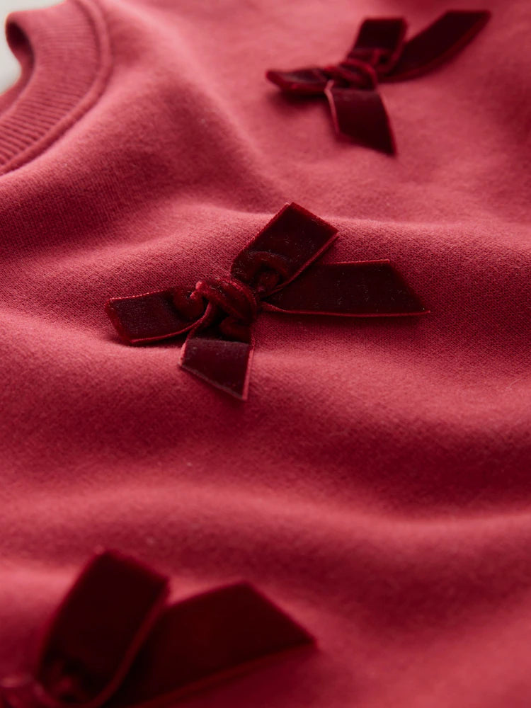 |Girl| Vestido De Festa Com Laço Vermelho (3 meses a 7 anos)