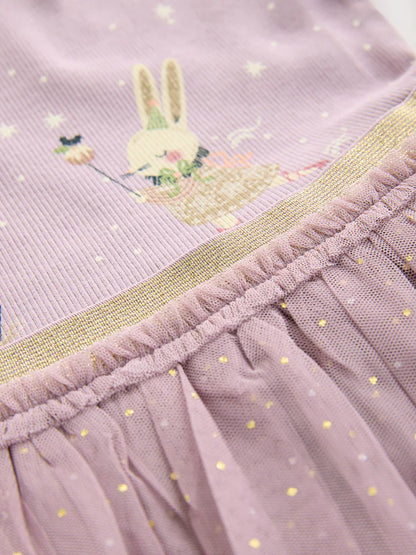 |Girl| Vestido De Festa Com Saia Tutu Roxa (3 meses a 7 anos)