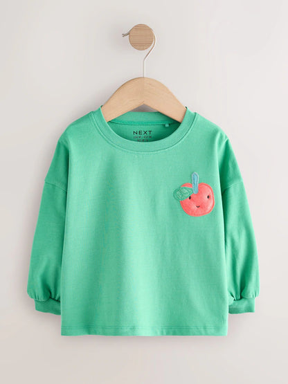 |Girl| Blusas De Manga Comprida Com Personagens Do Arco-íris, Pacote Com 3 (3 meses a 7 anos)