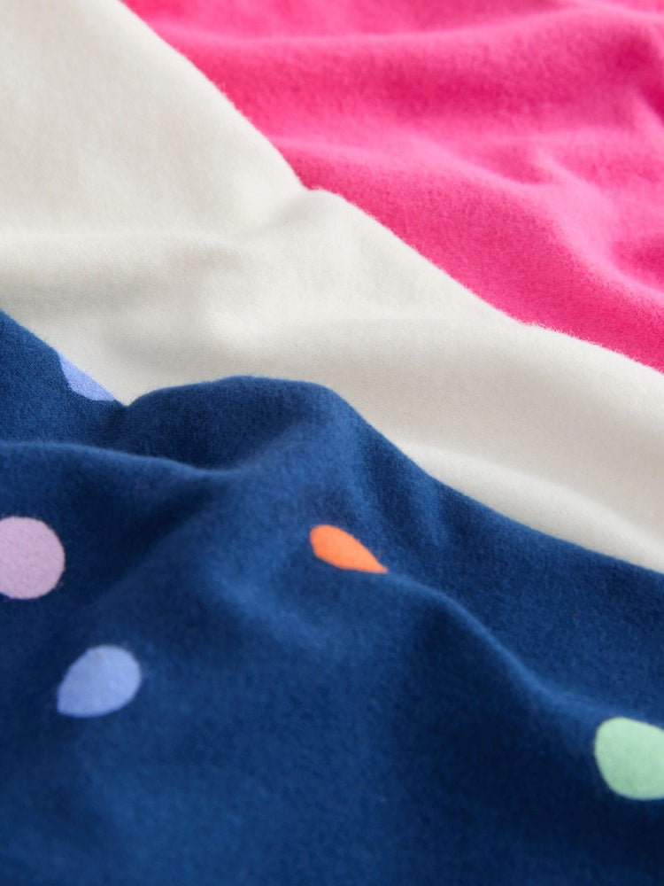 |Girl| Blusas De Gola Alta Rosa/Branca/Azul, Pacote Com 3 (3 meses a 7 anos)