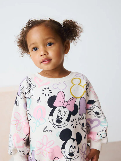 |Girl| Conjunto De Blusa e Leggings De Manga Comprida Rosa Da Disney Minnie Mouse (3 meses a 7 anos)