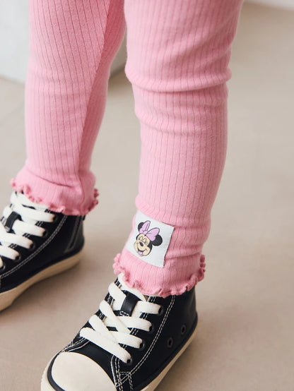 |Girl| Conjunto De Blusa e Leggings De Manga Comprida Rosa Da Disney Minnie Mouse (3 meses a 7 anos)