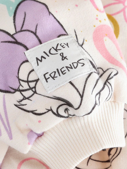 |Girl| Conjunto De Blusa e Leggings De Manga Comprida Rosa Da Disney Minnie Mouse (3 meses a 7 anos)