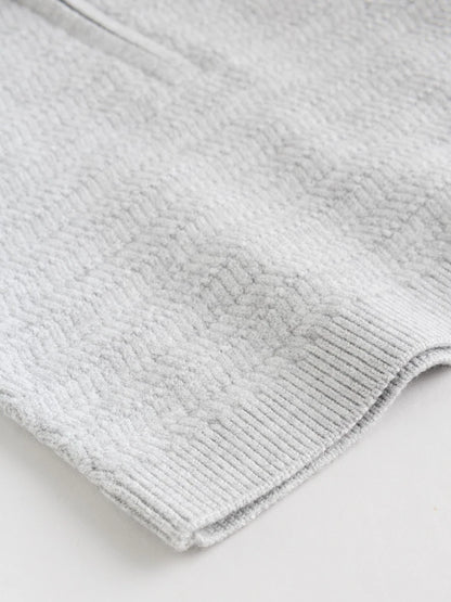 |BabyBoy| Conjunto De Suéter e Leggings De Tricô Cinza Para Bebê (0 meses a 2 anos)