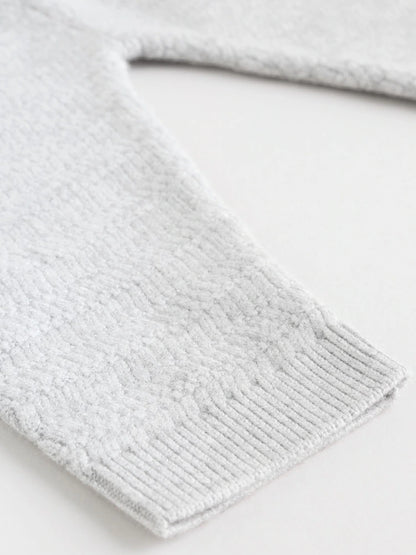 |BabyBoy| Conjunto De Suéter e Leggings De Tricô Cinza Para Bebê (0 meses a 2 anos)