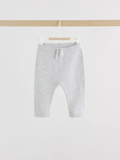 |BabyBoy| Conjunto De Suéter e Leggings De Tricô Cinza Para Bebê (0 meses a 2 anos)