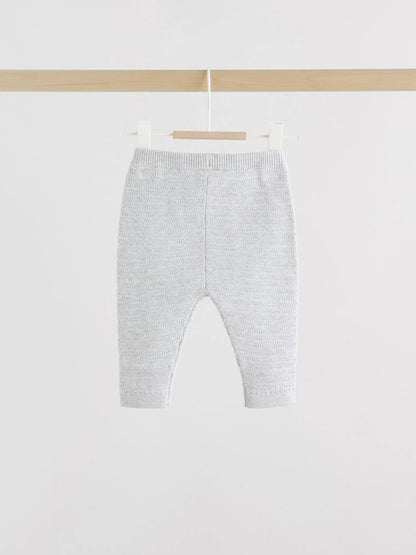 |BabyBoy| Conjunto De Suéter e Leggings De Tricô Cinza Para Bebê (0 meses a 2 anos)