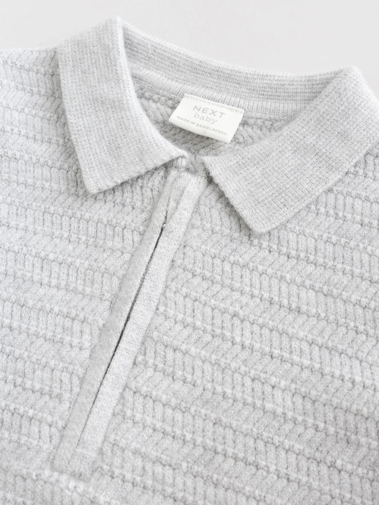 |BabyBoy| Conjunto De Suéter e Leggings De Tricô Cinza Para Bebê (0 meses a 2 anos)