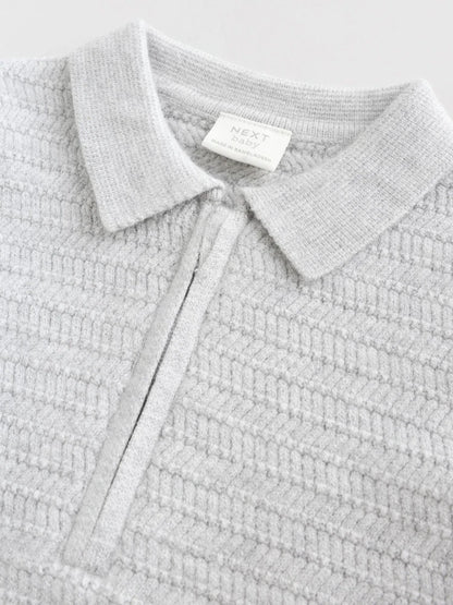 |BabyBoy| Conjunto De Suéter e Leggings De Tricô Cinza Para Bebê (0 meses a 2 anos)