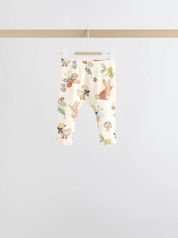 |BabyGirl| Conjunto De Blusa e Leggings De Manga Comprida Cru, 6 Peças (0 meses a 3 anos)
