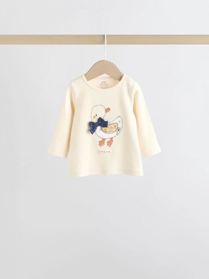 |BabyGirl| Conjunto De Blusa e Leggings De Manga Comprida Cru, 6 Peças (0 meses a 3 anos)