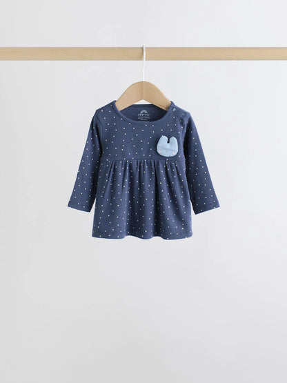 |BabyGirl| Conjunto De Blusa e Leggings De Manga Comprida Cru, 6 Peças (0 meses a 3 anos)