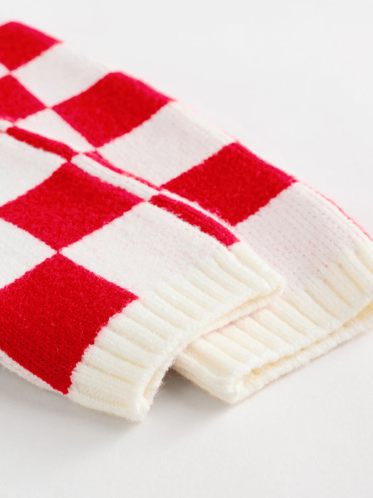 |BabyBoy| Conjunto De Macacão e Legging Xadrez Vermelho Para Bebê (0 meses a 2 anos)