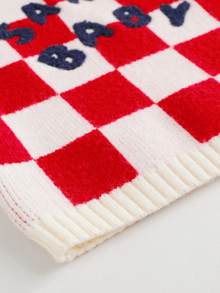 |BabyBoy| Conjunto De Macacão e Legging Xadrez Vermelho Para Bebê (0 meses a 2 anos)