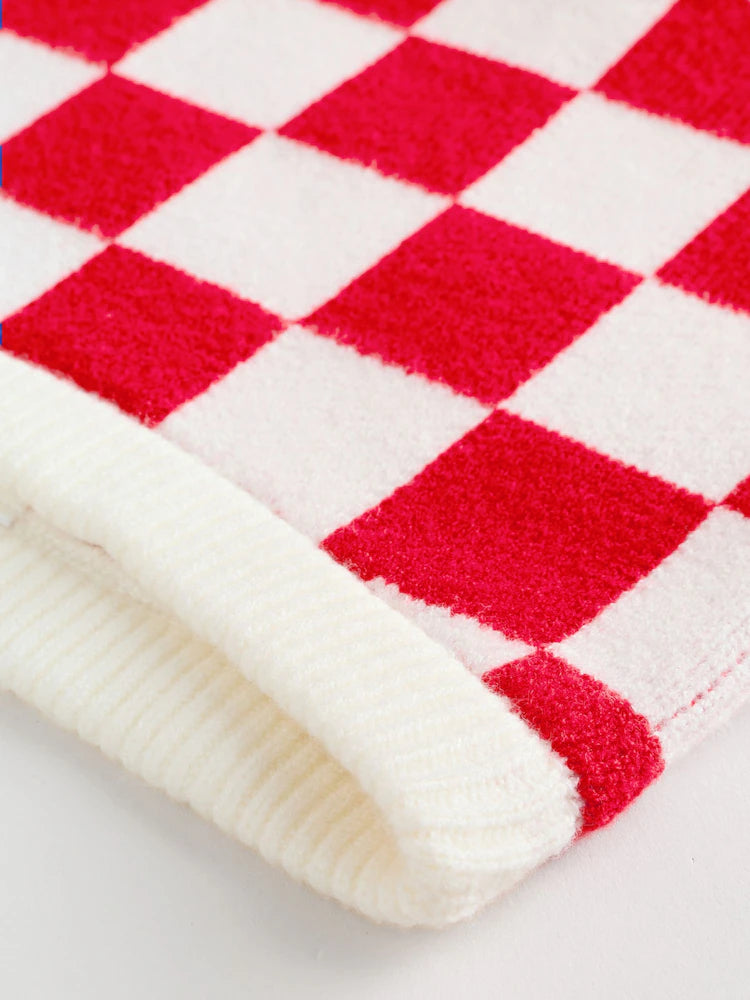 |BabyBoy| Conjunto De Macacão e Legging Xadrez Vermelho Para Bebê (0 meses a 2 anos)