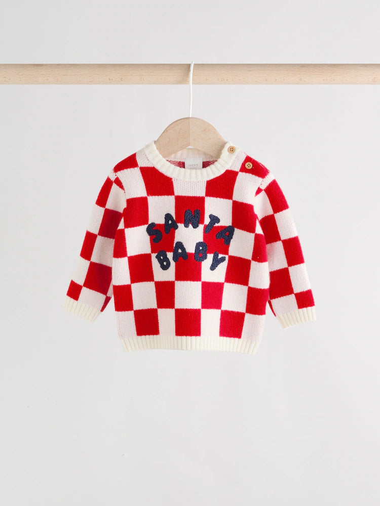 |BabyBoy| Conjunto De Macacão e Legging Xadrez Vermelho Para Bebê (0 meses a 2 anos)