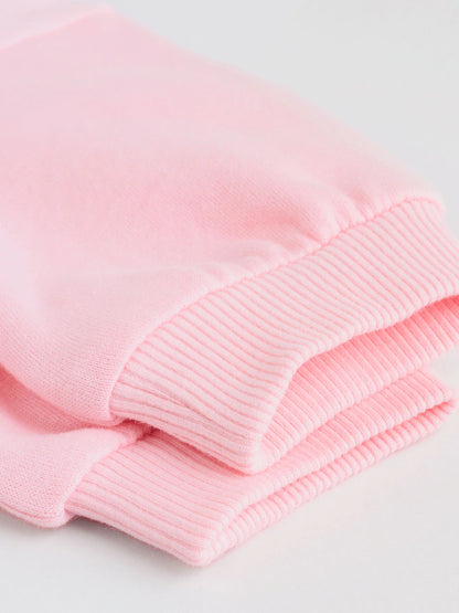 |BabyGirl| Conjunto De Moletom e Calça De Moletom De Rena Vermelha/Rosa Para Bebê (0 meses a 2 anos)