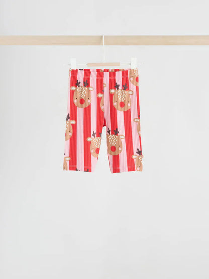 |BabyGirl| Conjunto De Moletom e Calça De Moletom De Rena Vermelha/Rosa Para Bebê (0 meses a 2 anos)