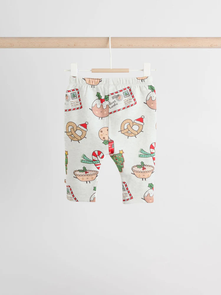 |BabyBoy| Conjunto De Moletom e Moletom Para Bebê Com Estampa Delicada De Papai Noel cinza e guloseimas de Natal