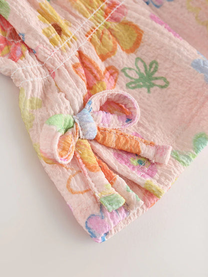 |BigGirl| Conjunto De Blusa Com Estampa Floral e Calça Pantalona (3-16 anos)