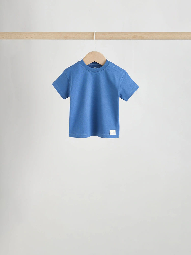 |BabyBoy| Conjunto De 4 Camisetas Azuis De Manga Curta Para Bebês (0 meses a 2 anos)