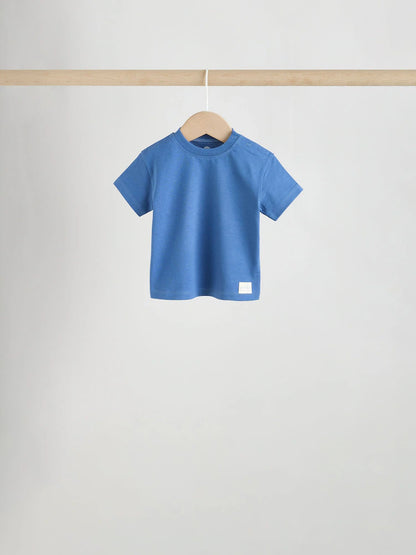 |BabyBoy| Conjunto De 4 Camisetas Azuis De Manga Curta Para Bebês (0 meses a 2 anos)