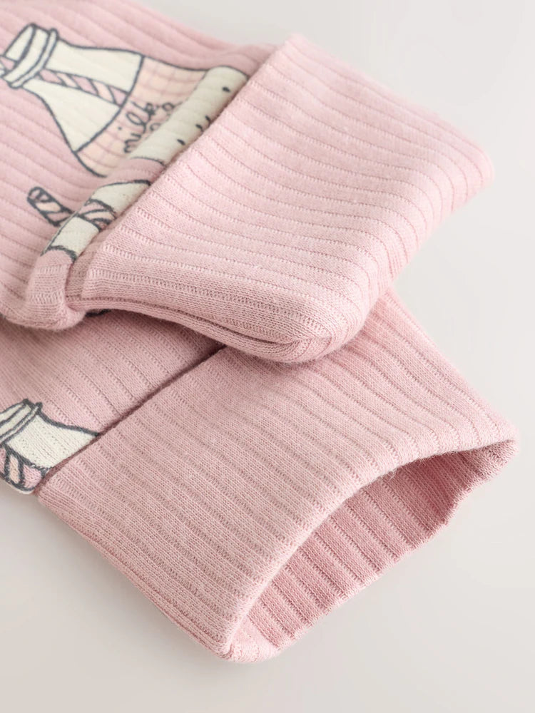 |BabyGirl| Kit com 3 Macacões de Bebê Rosa com Zíper Bidirecional (0 meses a 3 anos)