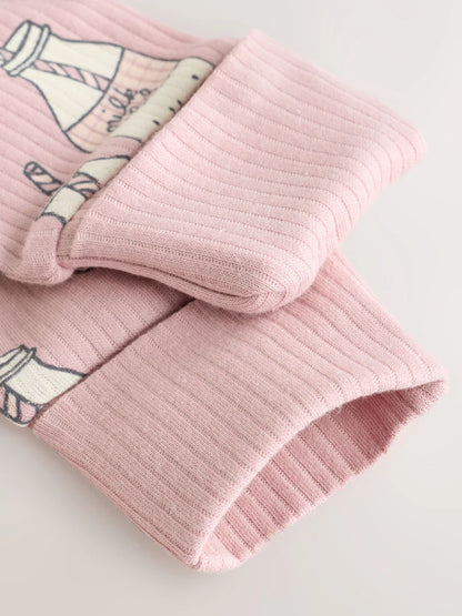 |BabyGirl| Kit com 3 Macacões de Bebê Rosa com Zíper Bidirecional (0 meses a 3 anos)