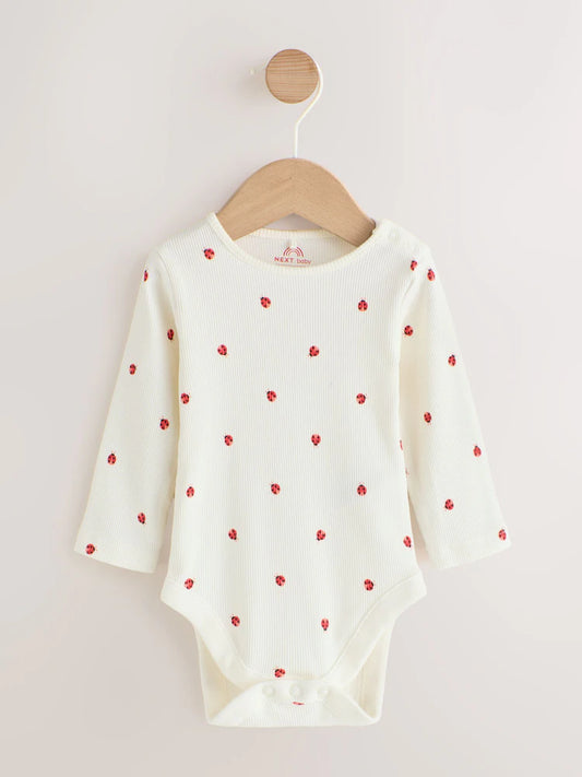 |BabyGirl| Conjunto De 3 Peças Para Bebê: Vestido Jardineira Jeans Bordado, Body e Meia-Calça (0 meses a 2 anos)
