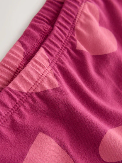 |BabyGirl| Kit com 5 Leggings para Bebê com Estampa de Flores (Lilás/Roxo) (0 meses a 2 anos)