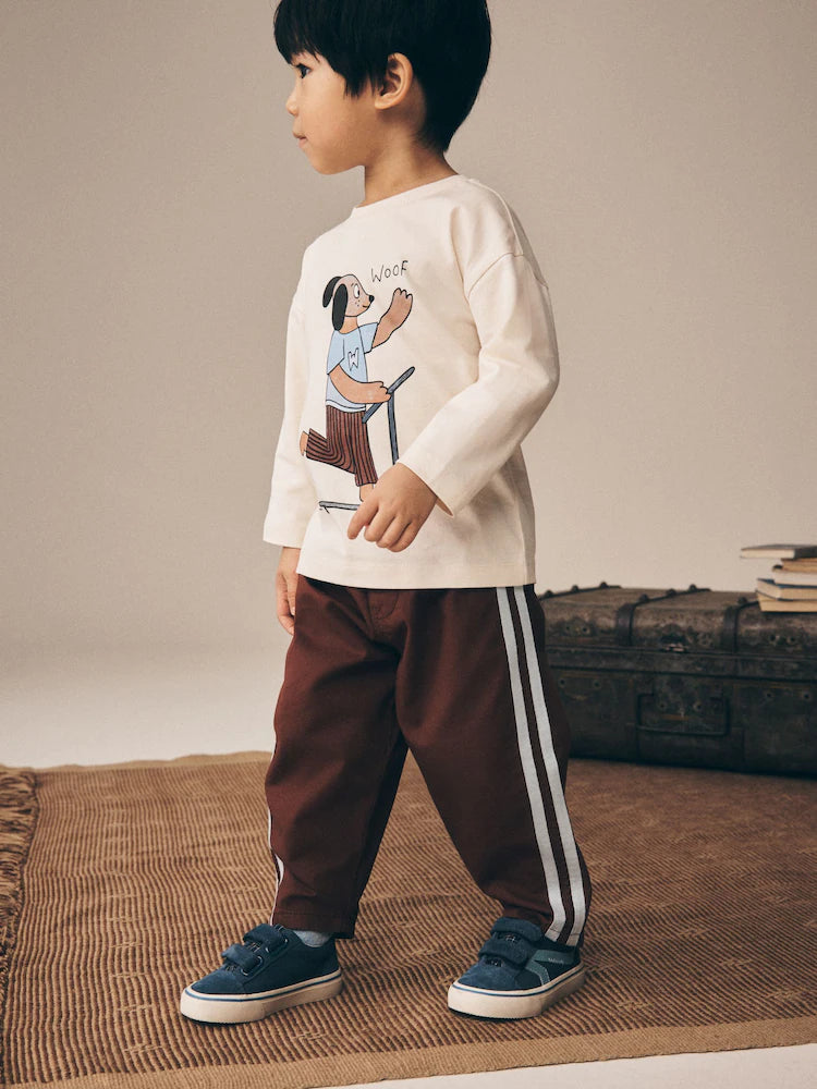 |Boy| Calça Vermelho-Bordô Modelagem Barrel (3 meses a 7 anos)