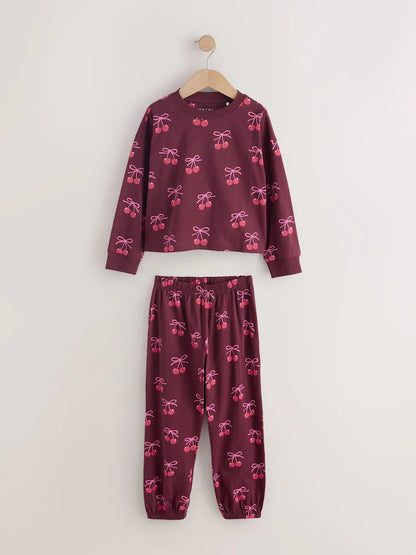 |Girl| Kit com 3 Pijamas Jogger com Laço (Rosa/Marrom) – 9 meses a 16 anos