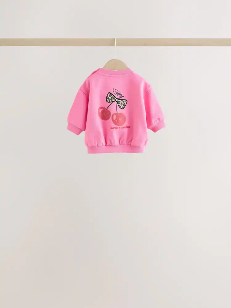 |BabyGirl| Kit com 6 Conjuntos de Bebê (Moletom Estampado e Legging) – 0 meses a 2 anos