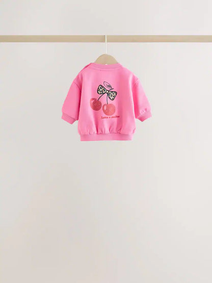 |BabyGirl| Kit com 6 Conjuntos de Bebê (Moletom Estampado e Legging) – 0 meses a 2 anos