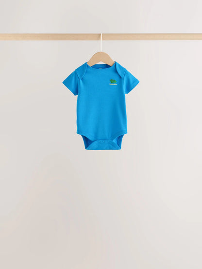 |BabyBoy| Kit com 5 Bodies de Manga Curta para Bebê – Dinossauro Verde