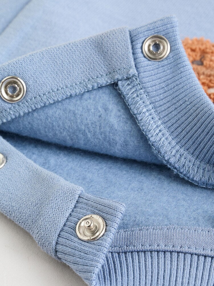 |BabyBoy| Conjunto De Suéter e Calça De Moletom Azul Para Bebê (0 meses a 2 anos)