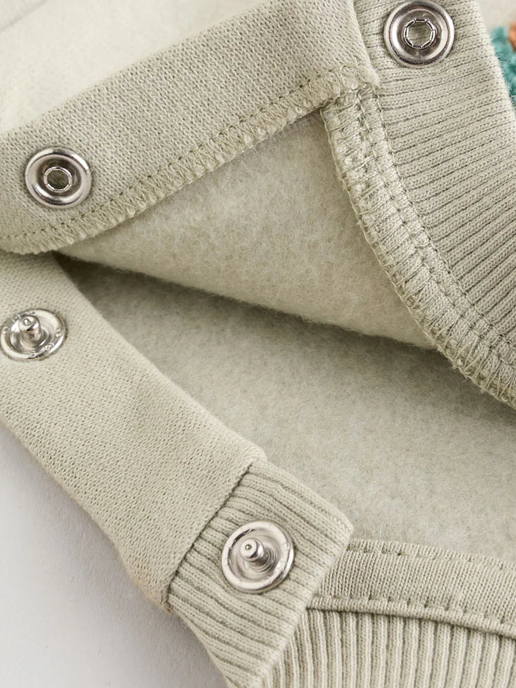 |BabyBoy| Conjunto De Suéter e Calça De Moletom Verde Sálvia Para Bebê (0 meses a 2 anos)