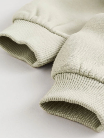 |BabyBoy| Conjunto De Suéter e Calça De Moletom Verde Sálvia Para Bebê (0 meses a 2 anos)