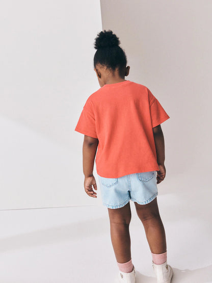 |Girl| Camiseta Rosa Vibrante Com Slogan "Mamãe" (3 meses a 7 anos)