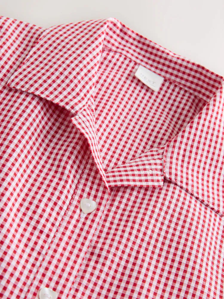 |BigGirl| Vestido Escolar Utilitário Xadrez Vermelho Com Laço, Rico Em Algodão (3-14 anos)