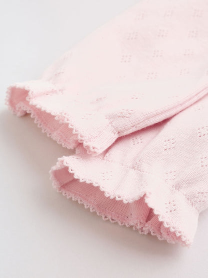 |BabyGirl| Kit com 3 Macacões de Bebê com Estampa Floral e de Coelhinho (Rosa) (0 meses a 2 anos)
