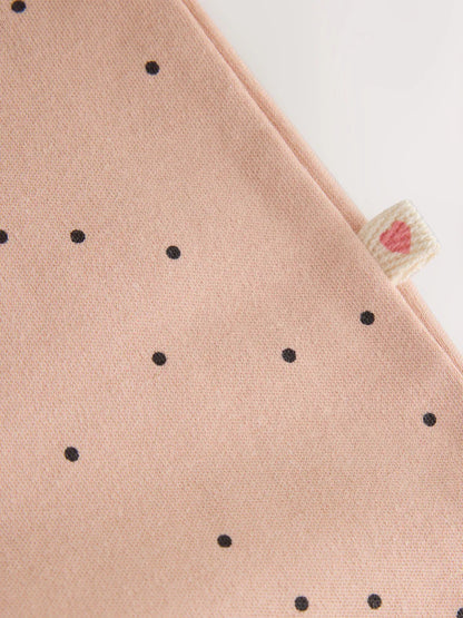 |BabyGirl| Kit com 3 Macacões de Bebê Creme e Rosa de Poá (0 meses a 2 anos)