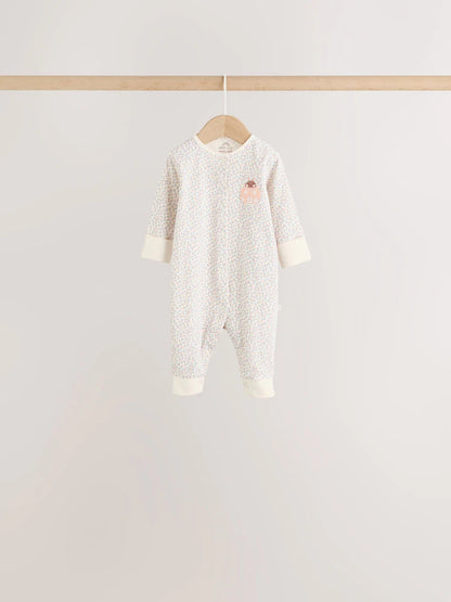 |BabyGirl| Kit Com 4 Macacões De Bebé com Estampado Floral Variado (0 meses a 3 anos)