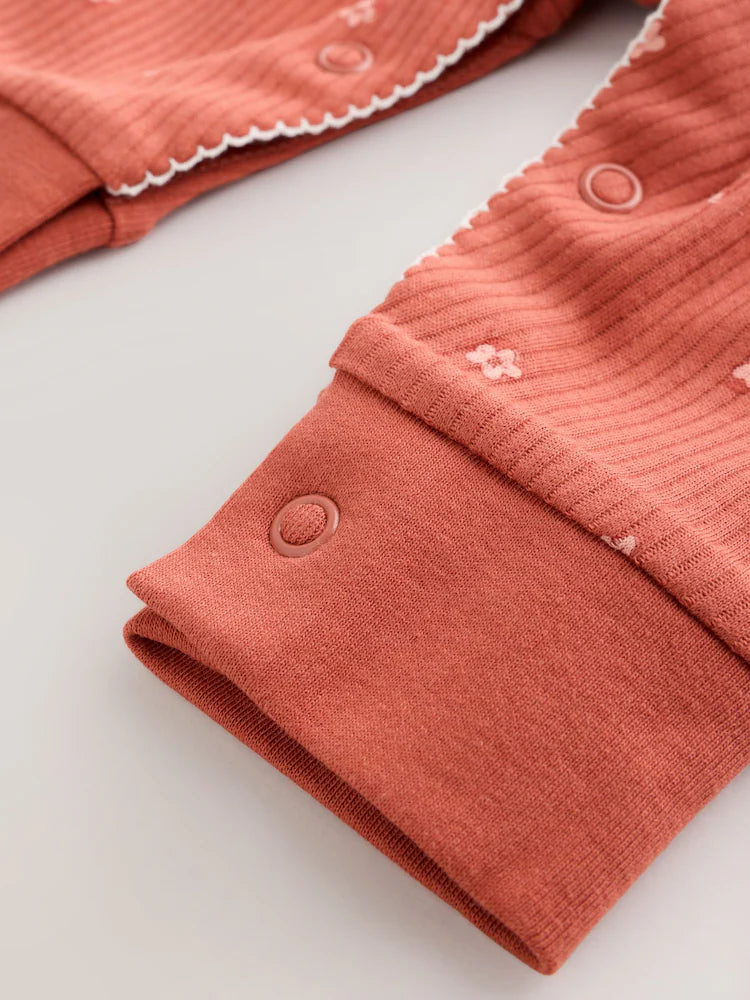 |BabyGirl| Kit Com 4 Macacões De Bebé com Estampado Floral Variado (0 meses a 3 anos)