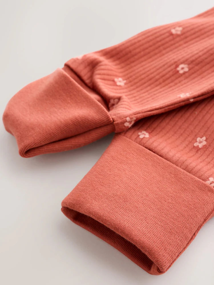 |BabyGirl| Kit Com 4 Macacões De Bebé com Estampado Floral Variado (0 meses a 3 anos)