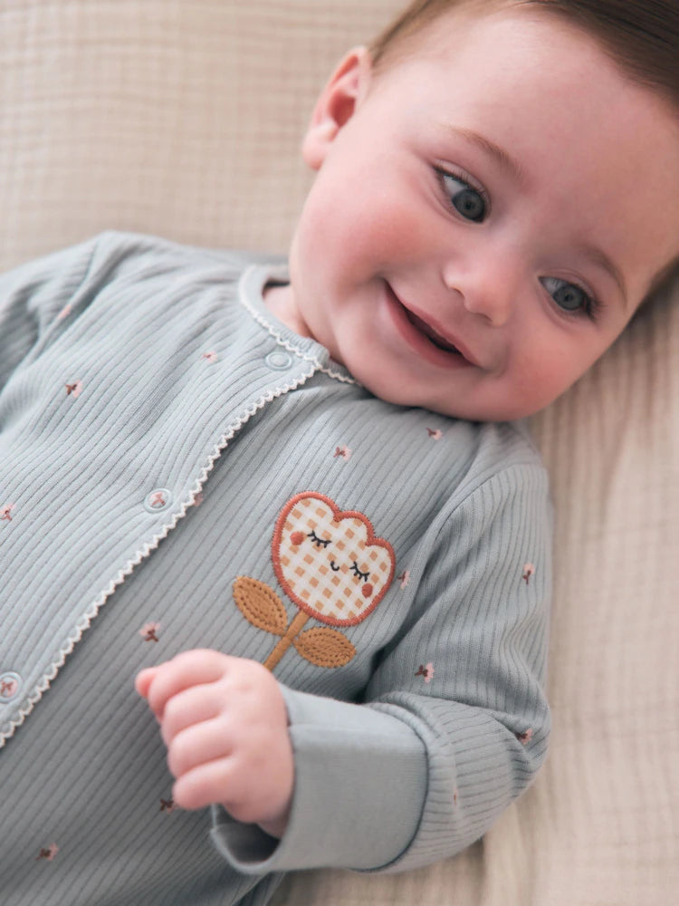 |BabyGirl| Kit Com 4 Macacões De Bebé com Estampado Floral Variado (0 meses a 3 anos)