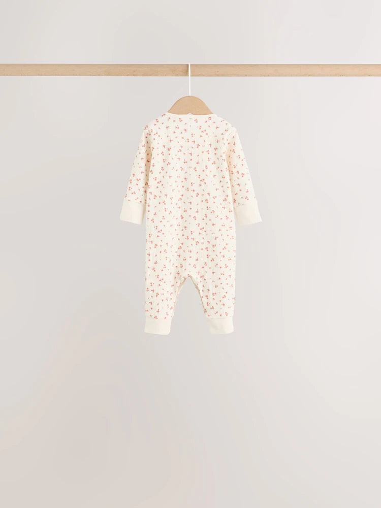 |BabyGirl| Kit Com 4 Macacões De Bebé com Estampado Floral Variado (0 meses a 3 anos)