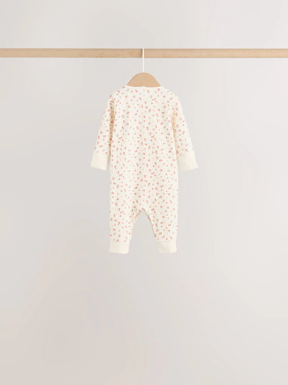 |BabyGirl| Kit Com 4 Macacões De Bebé com Estampado Floral Variado (0 meses a 3 anos)